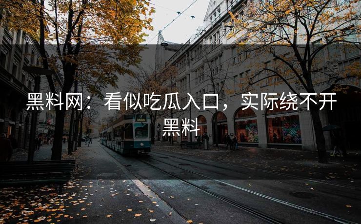 黑料网：看似吃瓜入口，实际绕不开黑料